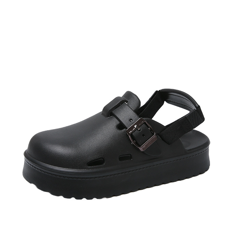 Eva Baotou Papuci groși pentru femei, îmbrăcăminte de vară pentru exterior, 2025, pachet nou de jumătate de pachet Birkken, papuci pentru femei, sandale pentru femei, vânzare transfrontalieră, en-gros