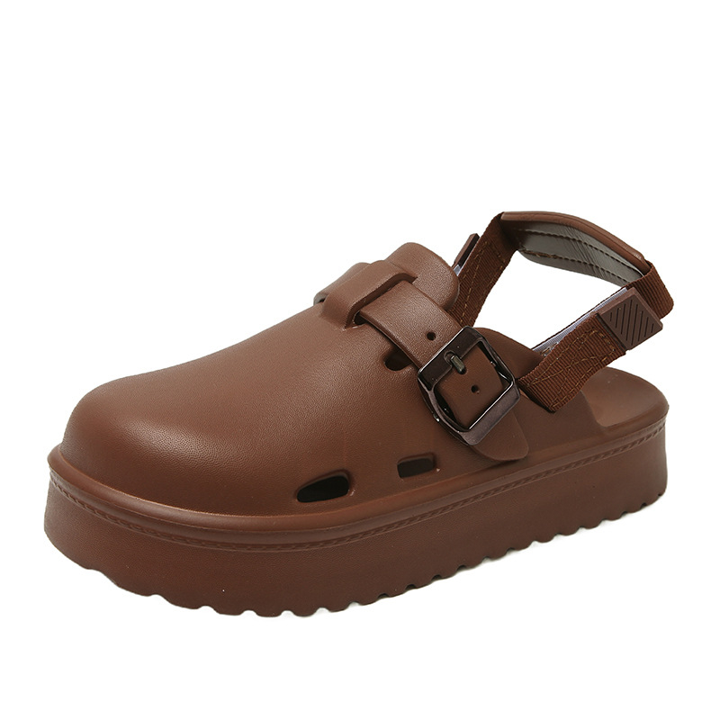 Eva Baotou Papuci groși pentru femei, îmbrăcăminte de vară pentru exterior, 2025, pachet nou de jumătate de pachet Birkken, papuci pentru femei, sandale pentru femei, vânzare transfrontalieră, en-gros