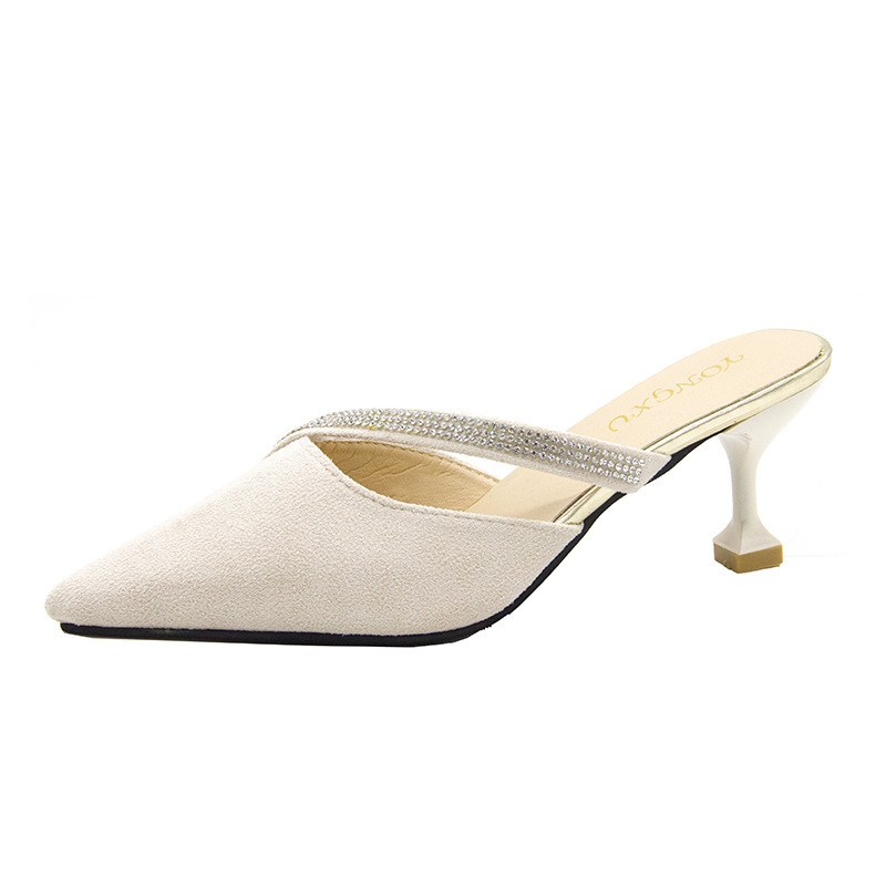 Papuci de damă la modă europeană și americană, papuci de damă pentru femei, papuci de comerț exterior, cu toc jos și toc înalt, papuci de damă pentru femei