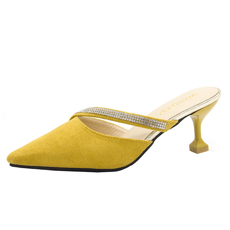 Papuci de damă la modă europeană și americană, papuci de damă pentru femei, papuci de comerț exterior, cu toc jos și toc înalt, papuci de damă pentru femei