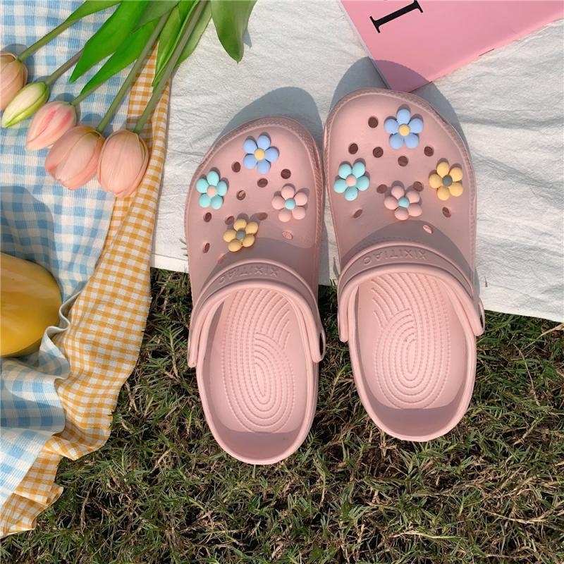 Sandale și papuci de plajă pentru femei, stil de vară, cu fund gros, la modă, drăguț, cu inimă, pentru student, cu fund gros, cibernetic, celebritate, stil de vacanță