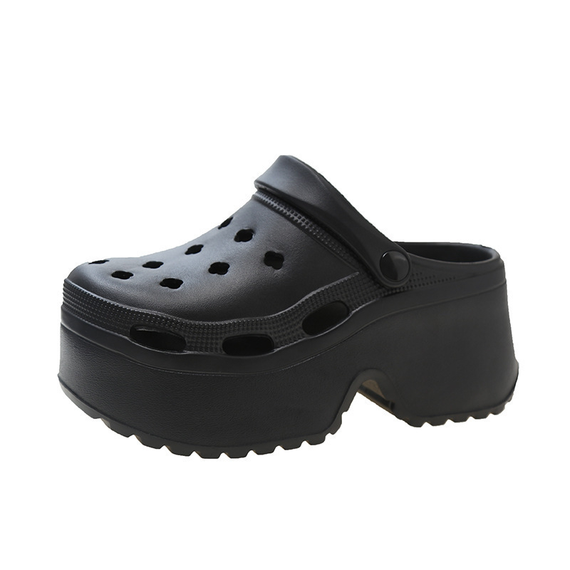 EVA storapadis bateliai su skylėmis, aukštakulniai, 9 cm aukščio, platforma, torto formos apačia, vasarinės mados „Joker“ „pasidaryk pats“ paplūdimio basutės, urmu