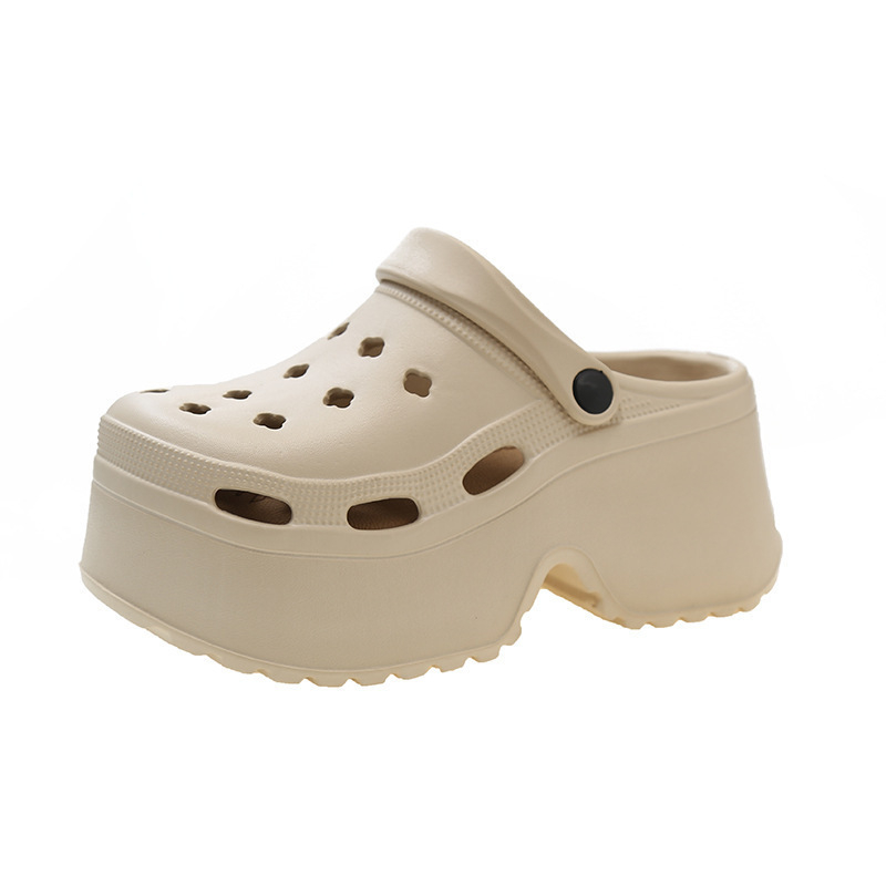 EVA storapadis bateliai su skylėmis, aukštakulniai, 9 cm aukščio, platforma, torto formos apačia, vasarinės mados „Joker“ „pasidaryk pats“ paplūdimio basutės, urmu