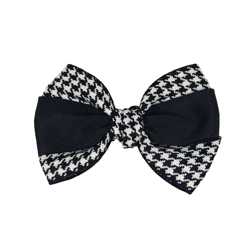 Korejiešu stila tūkstoš putnu piespraude retro vintage lielu rūtainu rakstu tauriņa mezglu matu aksesuārs izsmalcināts roku darbs modes apavu zieds