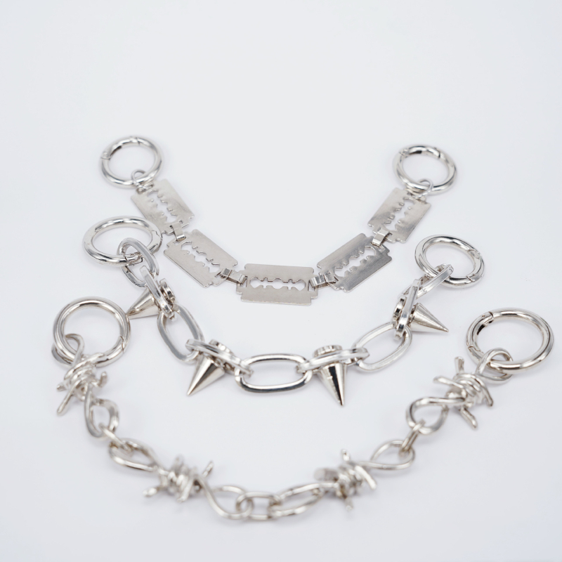 Spordijalatsite aksessuaarid punk naiste tumeda stiiliga auguga kingad kingapandlaga okkatera Euroopa ja Ameerika hiphop metallist kingakett