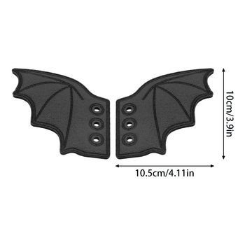Helovīna melni sikspārņu spārni apavu sprādzes zābaku siksnas apavu zieds DIY aksesuāri vampīru dekorēšanas materiāls