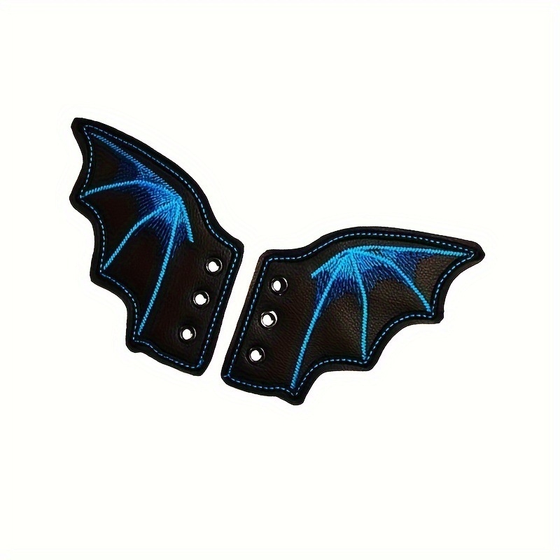 Helovīna melni sikspārņu spārni apavu sprādzes zābaku siksnas apavu zieds DIY aksesuāri vampīru dekorēšanas materiāls