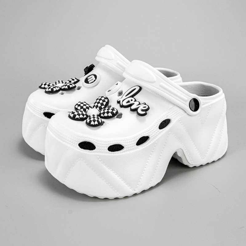 Storapadės moteriškos basutės su skylėmis, vasarinės, gėlėtos, paplūdimio basutės, kvėpuojančios, minkštapadės, dengtos pirštais.