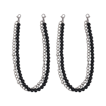 Stiilne moodne isiksuse kingapandlaga kingapaelte aksessuaarid värviline pärliketiga kahekihiline kingapandlaga universaalsed tossud kaunistuseks