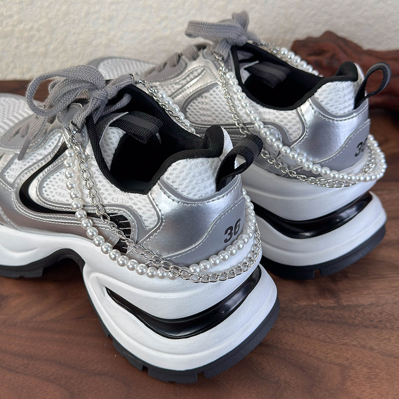 Stiilne moodne isiksuse kingapandlaga kingapaelte aksessuaarid värviline pärliketiga kahekihiline kingapandlaga universaalsed tossud kaunistuseks