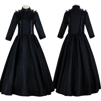 Gooti viktoriaanlik daamide kostüüm kuninganna maskeraadinäituse kleit Halloweeni kostüüm