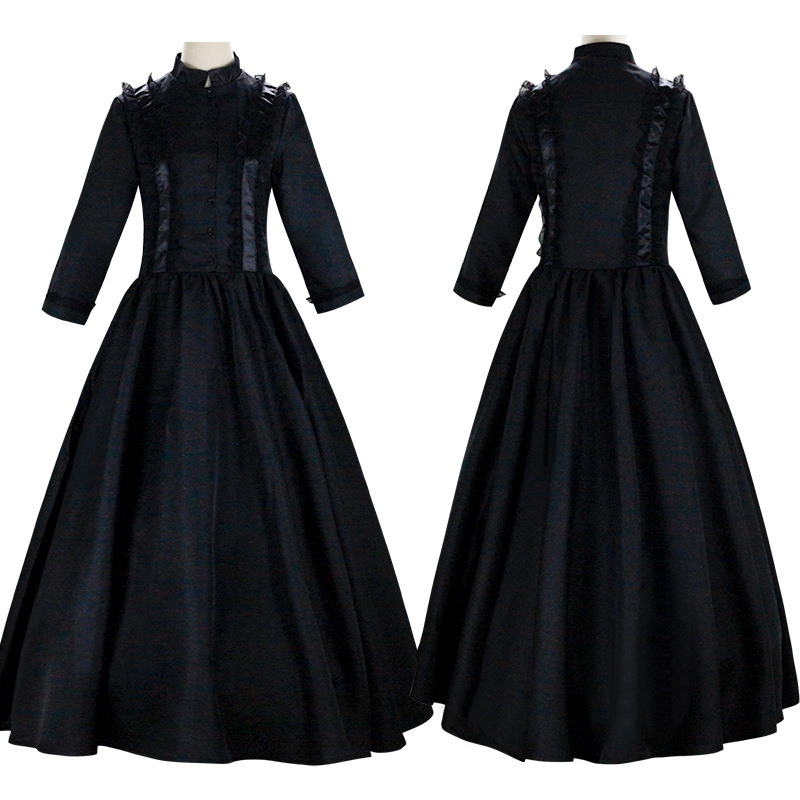 Gooti viktoriaanlik daamide kostüüm kuninganna maskeraadinäituse kleit Halloweeni kostüüm