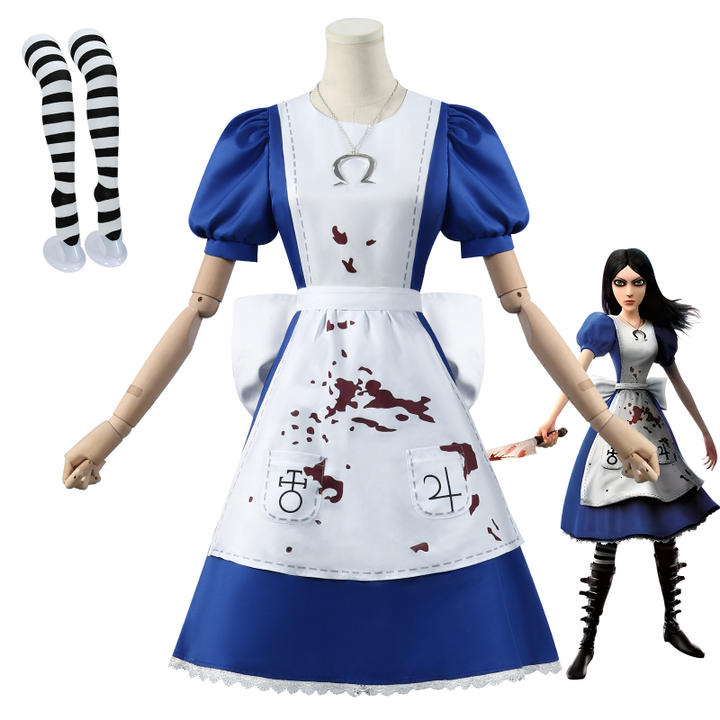 Väliskaubandus piiriülene USA telesari Alice hull tagasitulek cos riided Alice Alice teenijanna kohturiietus cosplay