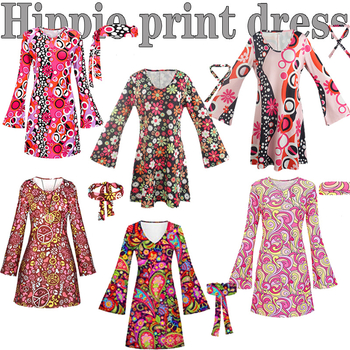 Amazoni retro 70ndate halloweeni hipi hipi kostüüm ööklubi baaripeo lavaesinemise kostüüm