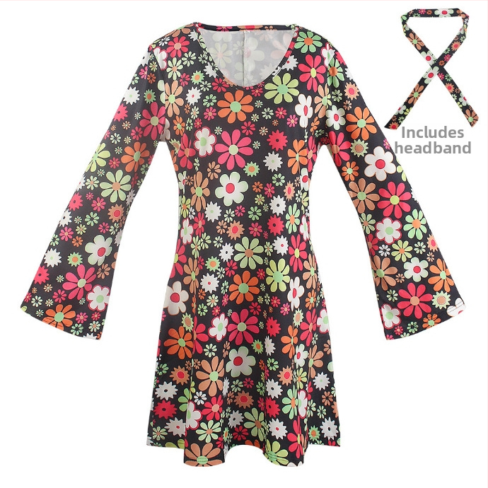 Amazoni retro 70ndate halloweeni hipi hipi kostüüm ööklubi baaripeo lavaesinemise kostüüm