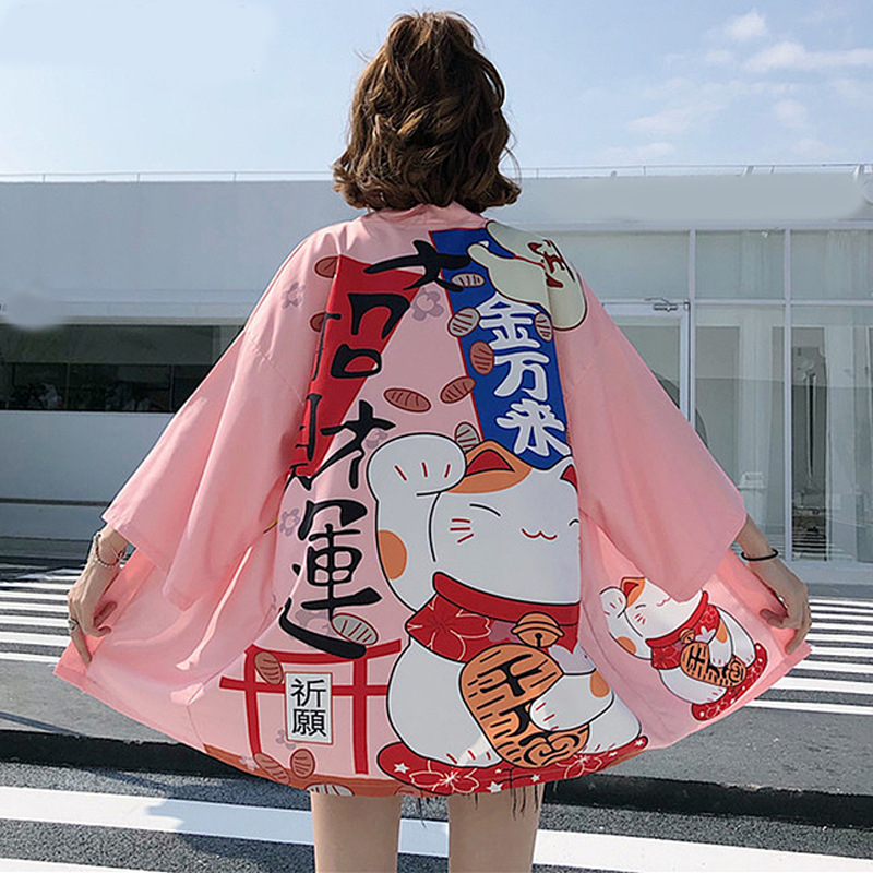 Suvine hiina stiilis päikesekaitsekreemi rõivas tudengi tang-ülikond kirjandusstiilis täiustatud kimono paarirõivaste kardigan õhuke mantel trendikas