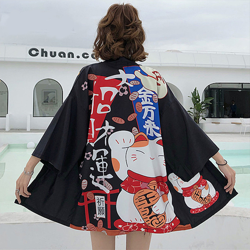 Suvine hiina stiilis päikesekaitsekreemi rõivas tudengi tang-ülikond kirjandusstiilis täiustatud kimono paarirõivaste kardigan õhuke mantel trendikas