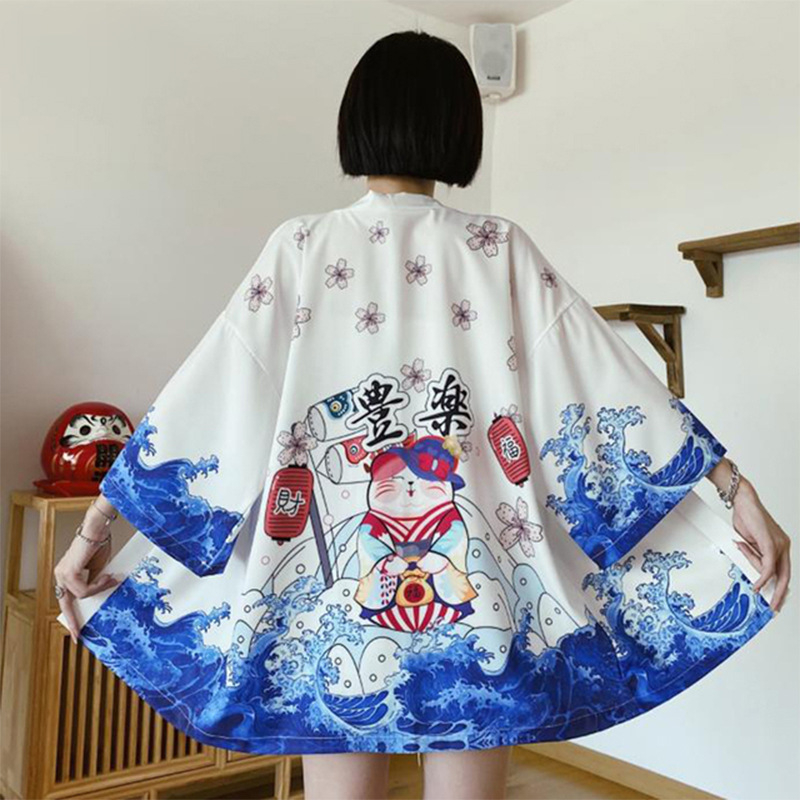 Suvine hiina stiilis päikesekaitsekreemi rõivas tudengi tang-ülikond kirjandusstiilis täiustatud kimono paarirõivaste kardigan õhuke mantel trendikas