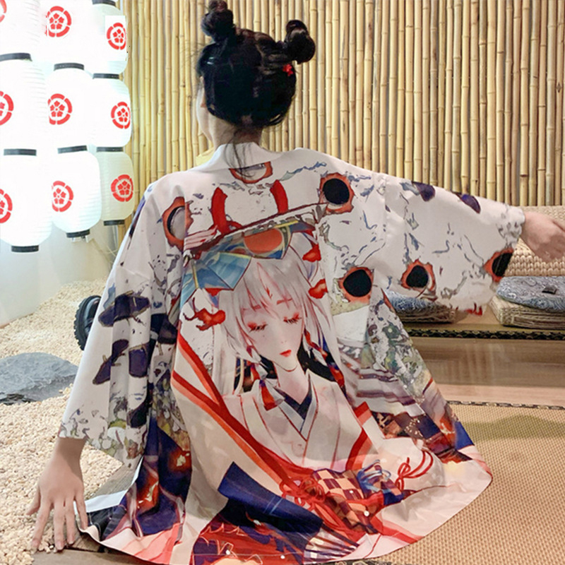 Suvine hiina stiilis päikesekaitsekreemi rõivas tudengi tang-ülikond kirjandusstiilis täiustatud kimono paarirõivaste kardigan õhuke mantel trendikas