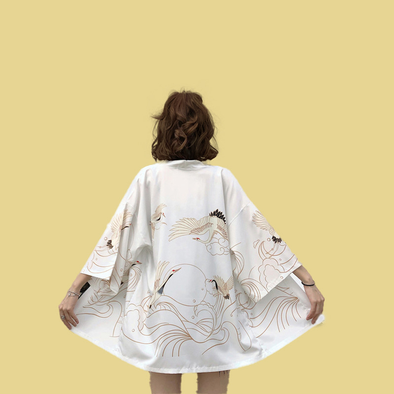 Suvine hiina stiilis päikesekaitsekreemi rõivas tudengi tang-ülikond kirjandusstiilis täiustatud kimono paarirõivaste kardigan õhuke mantel trendikas