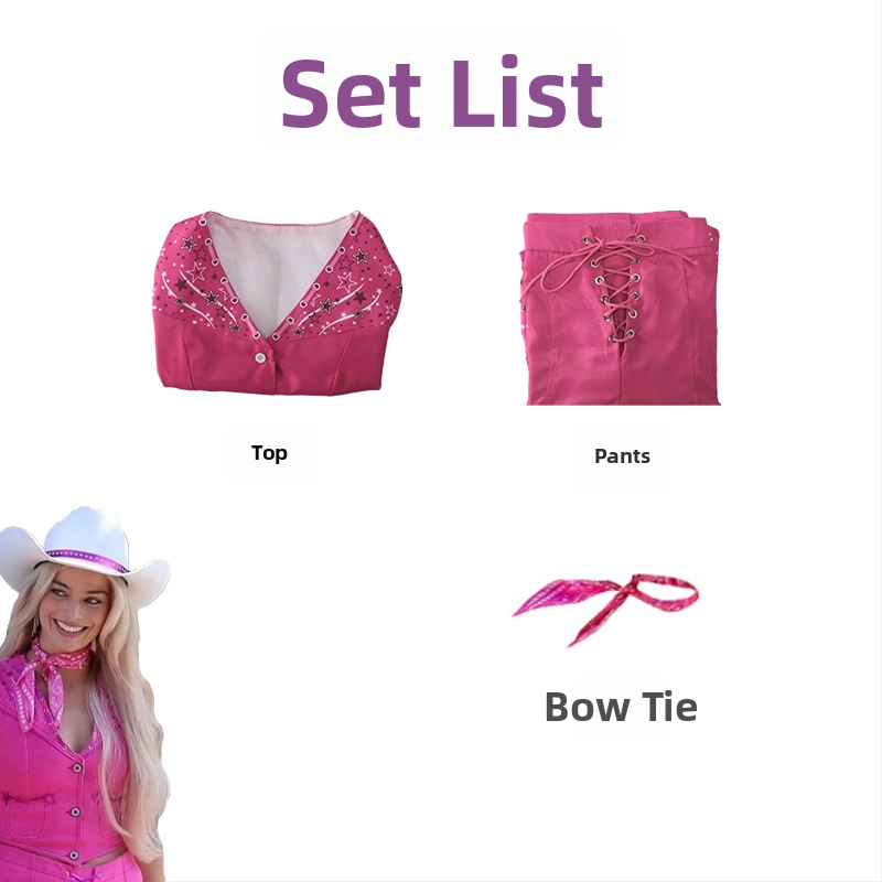 2023. aasta filmi Barbie kostüüm päriselus, kleit-sukad, Cosplay Halloweeni rollimäng
