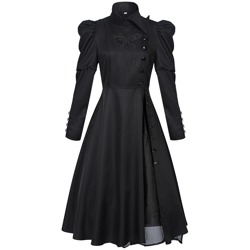 Maagiline kuri nõid Ephros Ozi võlur Halloweeni mantel lavaetendus täiskasvanutele cosplay must