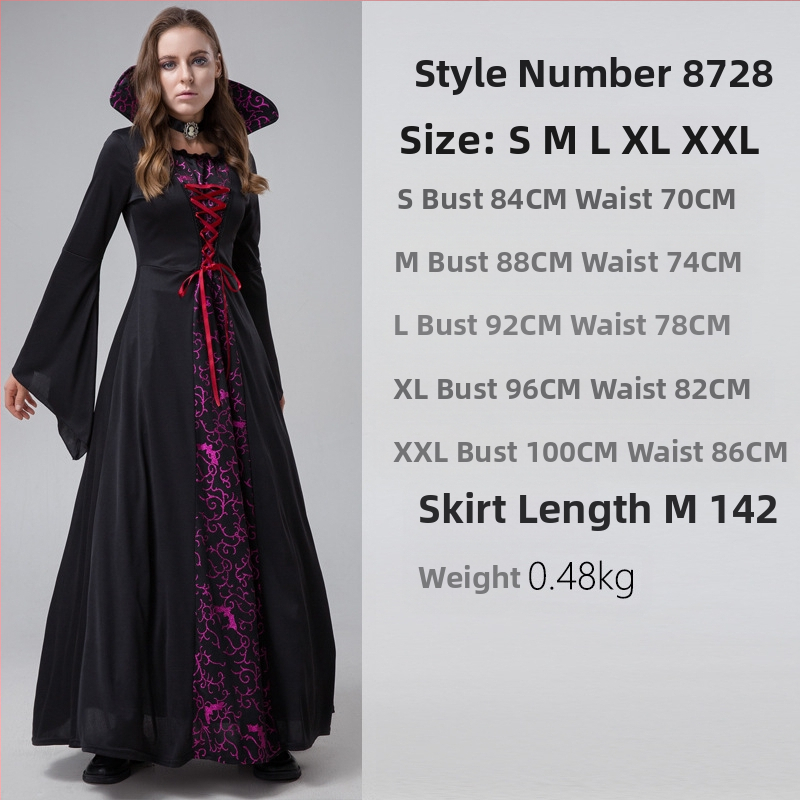 Halloweeni kostüüm, Cos Suit, vampiir, nõid, kuradikostüüm, vampiiri kostüüm, kleit