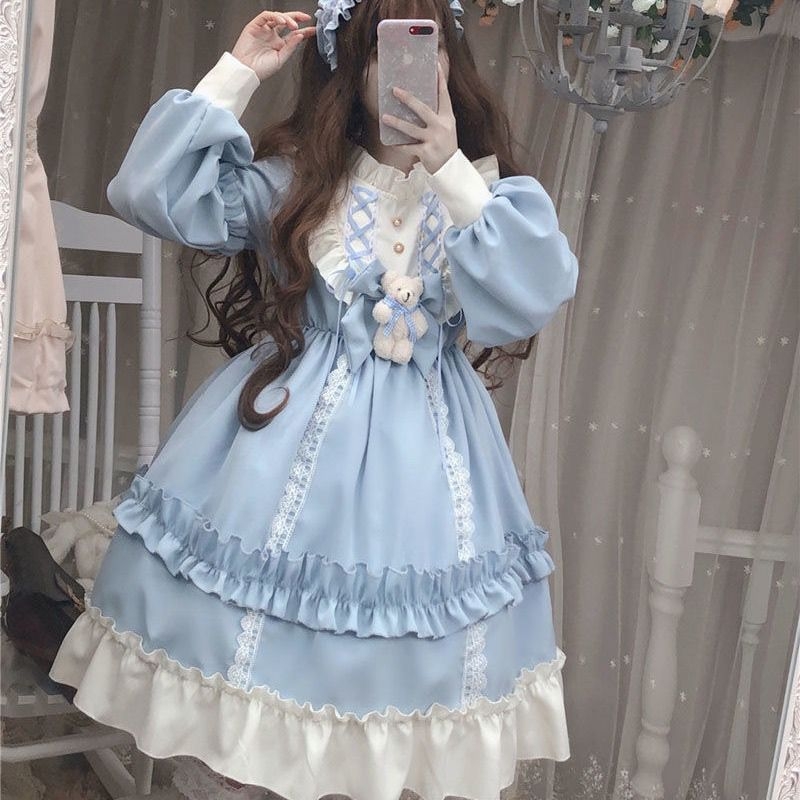 Lolita svārku komplekts japāņu jaukā Lori studentu kleita 2024. gada pavasara un rudens Lolita mīkstie meiteņu svārki