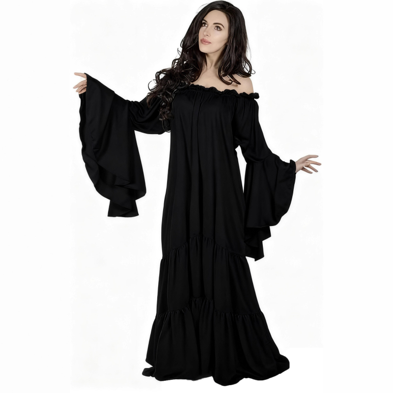 Amazon AliExpressi keskaegse halloweeni taassünni kleit komplekt vöökohaga kraega cos kleit laos