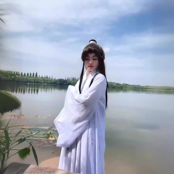 Õnnistuse ja tänulikkuse cosplay kostüüm koos mütsi, paruka, kingade, anime printsessi kostüümi ja iidse sinise tutiga vööga