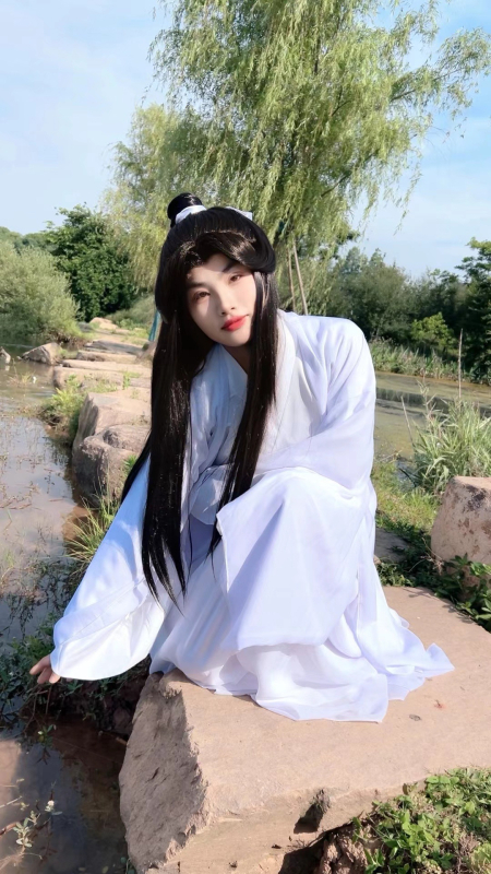 Õnnistuse ja tänulikkuse cosplay kostüüm koos mütsi, paruka, kingade, anime printsessi kostüümi ja iidse sinise tutiga vööga