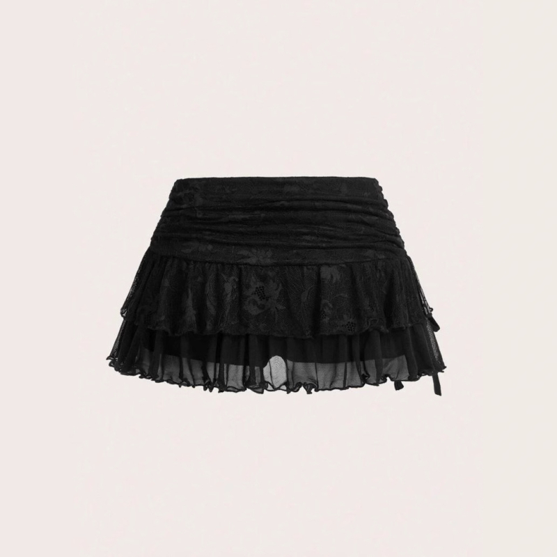 2024 Noua fustă europeană și americană de vânzare cu mai multe straturi pentru tort, fustă sexy pentru fete, dantelă, pantaloni din dantelă