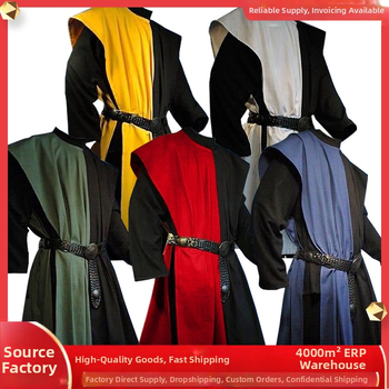 Μεσαιωνική Ιππότης Vintage Στολή Ταμπάρντ Αμάνικο Γιλέκο Αναγέννησης Στολή Αποκριάτικη Στολή