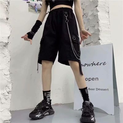 Femeii slăbire talie înaltă toamna frumos negru pantaloni femeii lejer drepte stil coreean lanț la modă