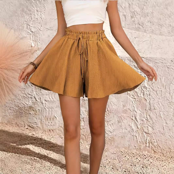 Vara Amazon Aliexpress femeii pantaloni scurți multicolori pantaloni scurți fustă talie lejeră îmbrățișând pantaloni scurți largi cu picior larg