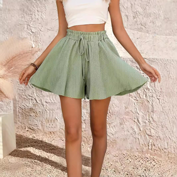 Vara Amazon Aliexpress femeii pantaloni scurți multicolori pantaloni scurți fustă talie lejeră îmbrățișând pantaloni scurți largi cu picior larg