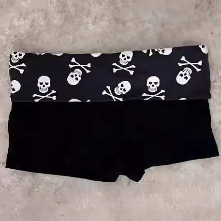 Comerț exterior european 2025 primăvara nouă Spice Girls slim-fit casual pantaloni scurți pentru femei craniu gotic la modă pantaloni scurți casual