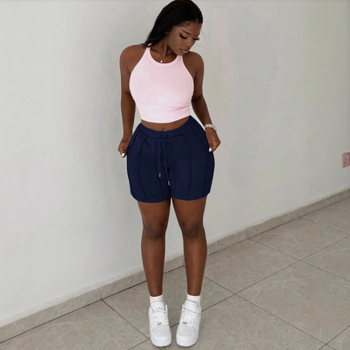 Дамско облекло за жени с големи размери, трансгранично европейско и американско облекло, Amazon AliExpress, ново лято, едноцветно, ежедневие, с връзки