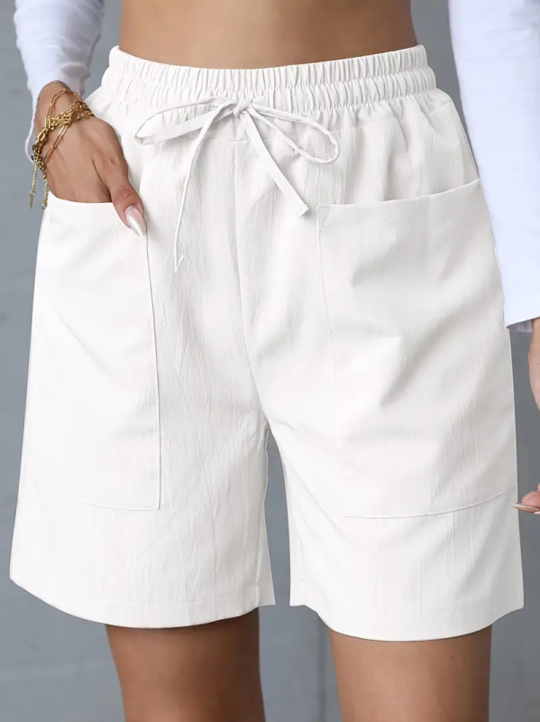 2024. aasta Amazoni uued Euroopa ja Ameerika naiste vabaajapüksid, kõrge vöökohaga lühikesed püksid, moodsed paeltega laiad jalad, vabaaja lühikesed püksid, kõik sobivad