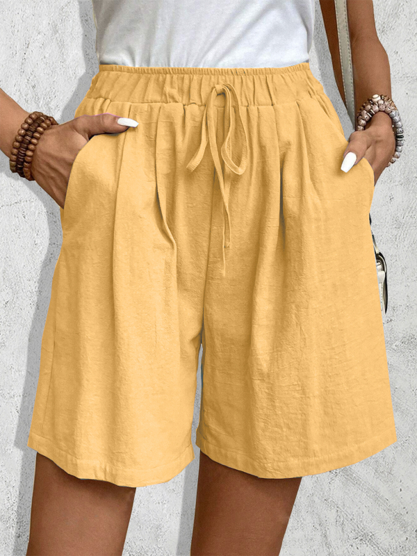 2024 Európa a Amerika INS Amazon cezhraničný zahraničný obchod dámske letné nové ležérne módne ľadovo hodvábne široké nohavice šortky