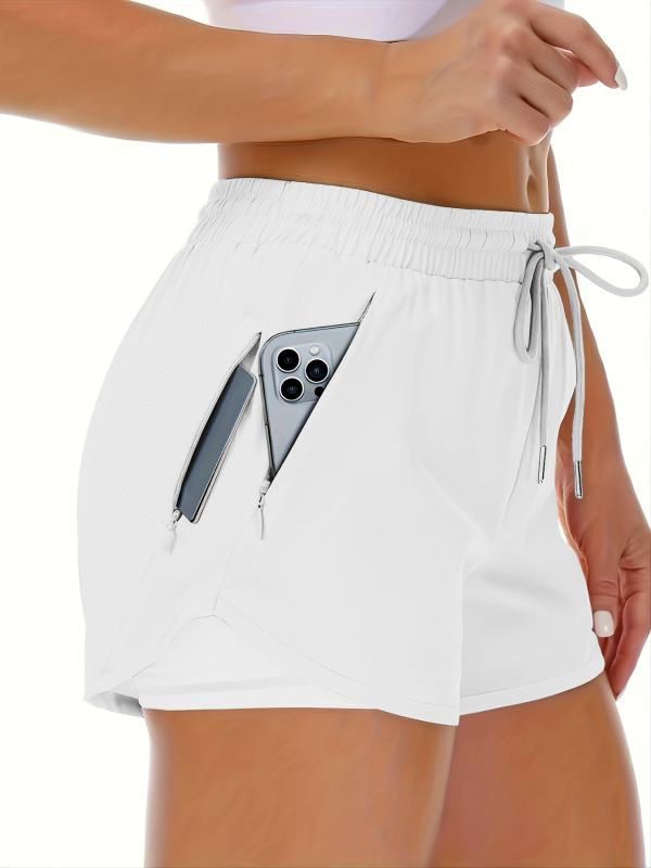 Naiste spordipüksid, jooga, võltsitud kaheosalised kõndimisvastased lühikesed püksid, elastsed treeninguks mõeldud salendavad kitsad püksid