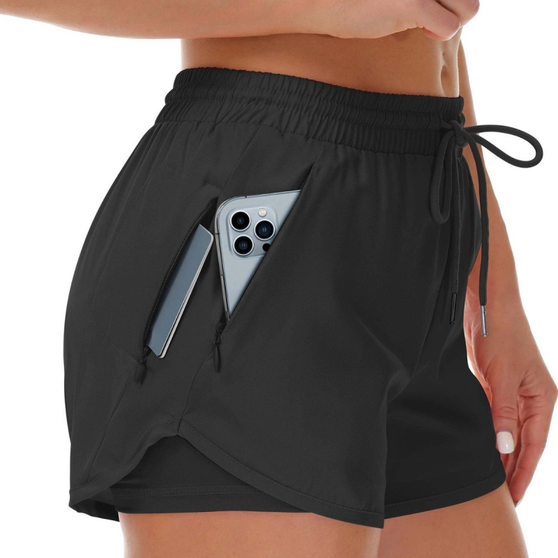 Naiste spordipüksid, jooga, võltsitud kaheosalised kõndimisvastased lühikesed püksid, elastsed treeninguks mõeldud salendavad kitsad püksid