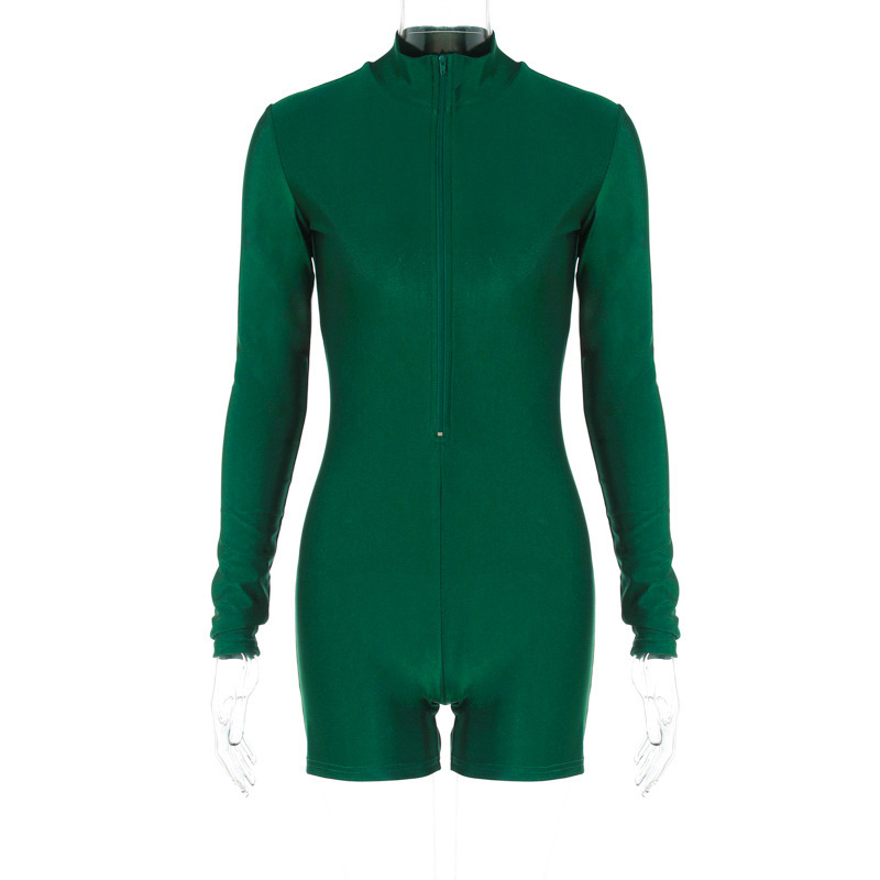 2023 m. rudens europietiškas ir amerikietiškas naujas mados mergaitiškas viršutinis užtrauktuku, plonas, ilgomis rankovėmis kombinezonas, vienetinis pristatymas iš „Amazon“.