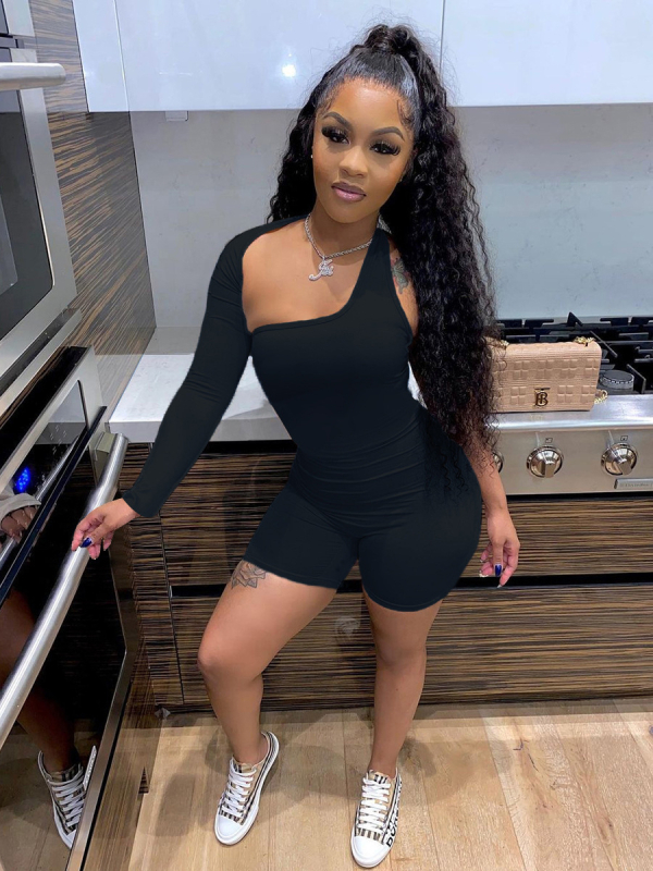 V2109 ebay доставка секси европейски и американски дълги ръкави сиамски нощници дрехи външна търговия дамско облекло