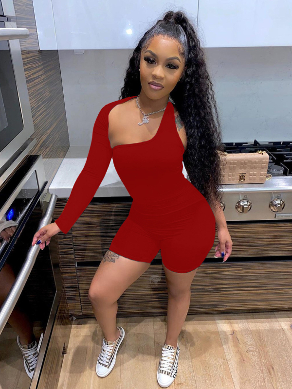 V2109 ebay доставка секси европейски и американски дълги ръкави сиамски нощници дрехи външна търговия дамско облекло