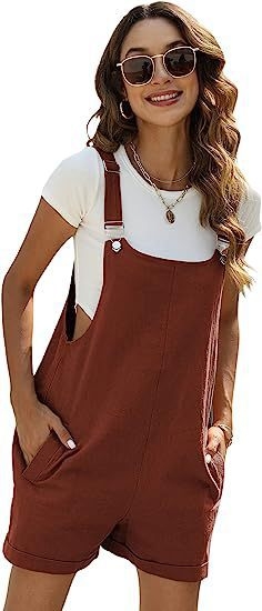 Modă europeană și americană în stoc, pantaloni scurți fără mâneci, ajustabili, pentru timpul liber, în aer liber, cu bretele largi, din bumbac și in