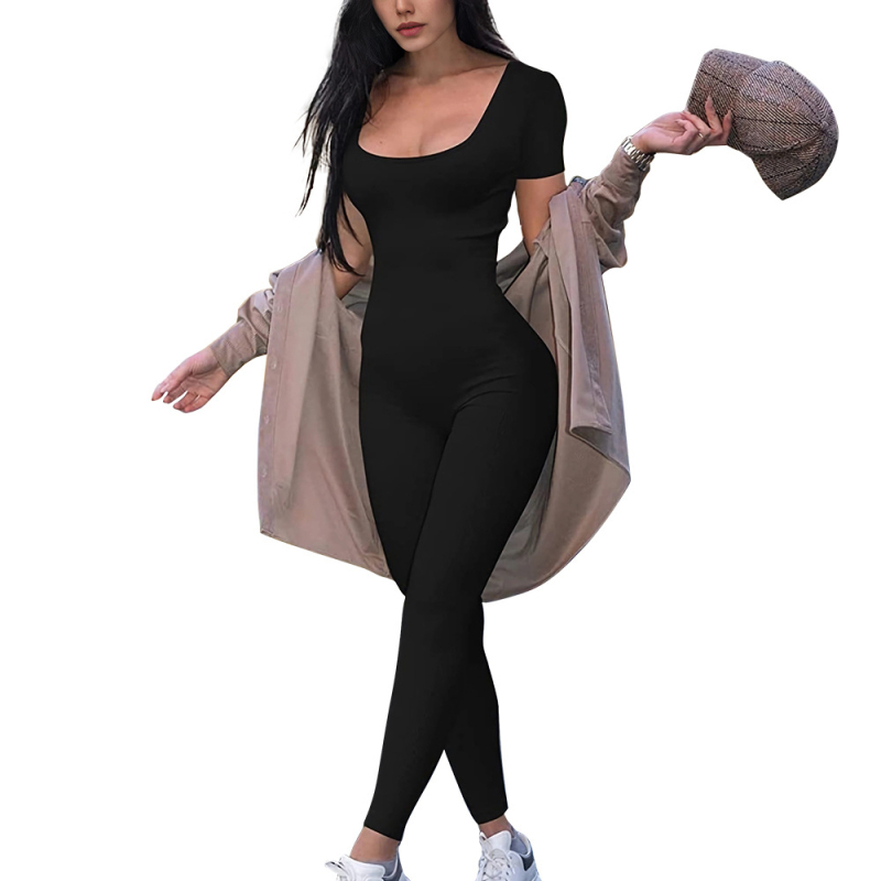 Amazon 2025 jar a leto nové zahraničné obchodné európske a americké dámske módne sexy krátke rukávy slim hip nohavice