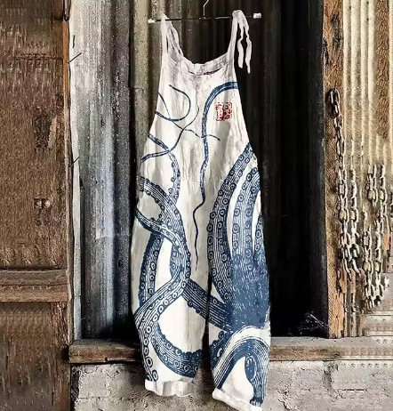 Európa a Spojené štáty americké cezhraničný zahraničný obchod jar a leto nové dámske overaly zrelé umenie morské dno biologická nika 3D digitálna tlač