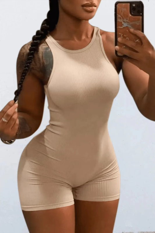 D2183 cezhraničný európsky a americký Amazon nový jarný a letný vysoko elastický jednofarebný pohodlný overal s malými jamkami