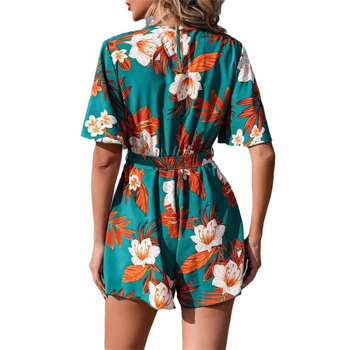 2025 Primăvara și vara, comerț exterior transfrontalier european și american, stil de vacanță pe plajă, curea cu guler încrucișat și mânecă cu frunze de lotus, panorame pentru femei